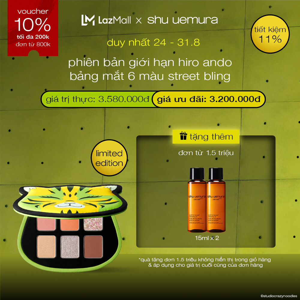 Phiên bản giới hạn hiro ando I bảng phấn mắt shu uemura eye palette