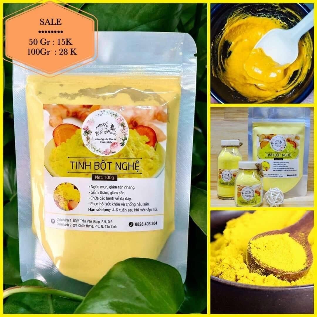 [HCM]TINH BỘT NGHỆ ĐẮP MẶT NẠ NGUYÊN CHẤT NHÀ BỘT.