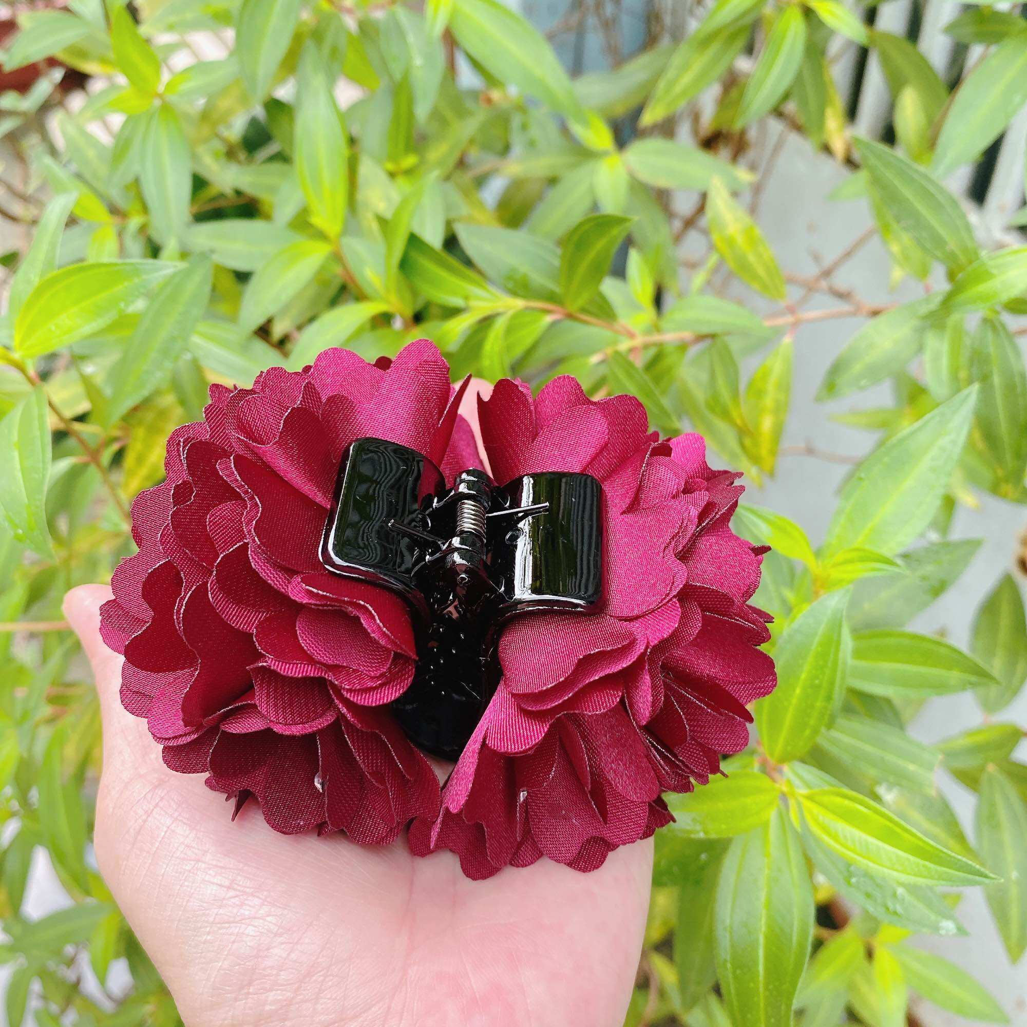 Size đại_Kẹp tóc gắp tóc hoa hồng handmade cực sang cho nữ