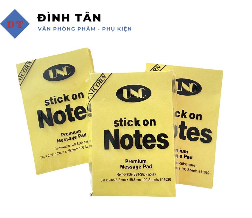 Giấy Note UNC Nhiều Kích Cỡ - Giấy Ghi Chú 3x2, 3x3, 3x4, 3x5