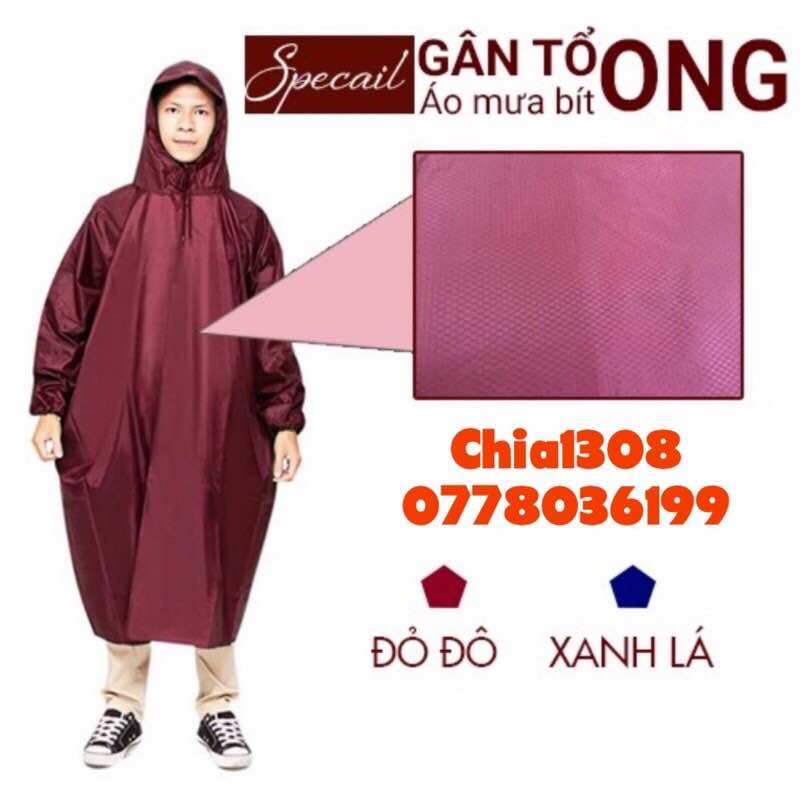 Áo mưa bít kín không xẻ tà vải dù da cá cao cấp việt ý