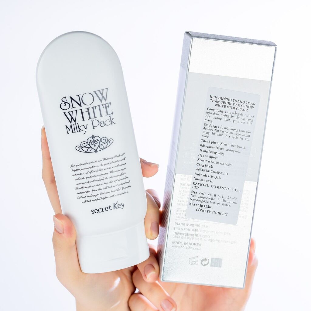 (Hàng Sẵn Chính Hãng )Kem Ủ Trắng Secret Key Snow White Milky Pack (200gr)