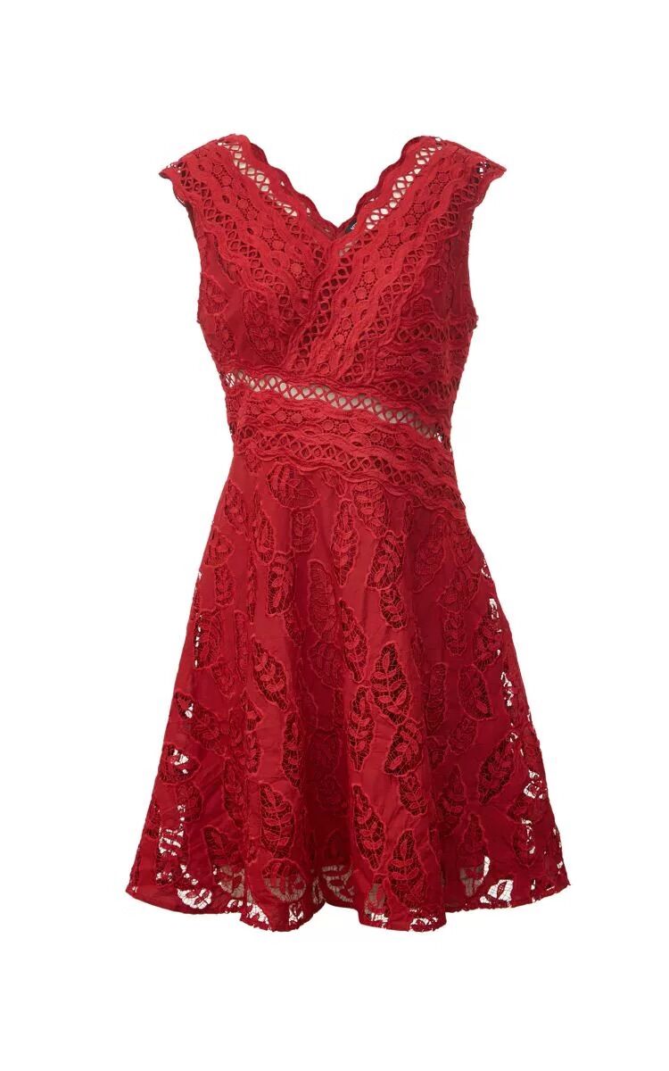 ĐẦM REN ĐỎ VERO MODA CAO CẤP