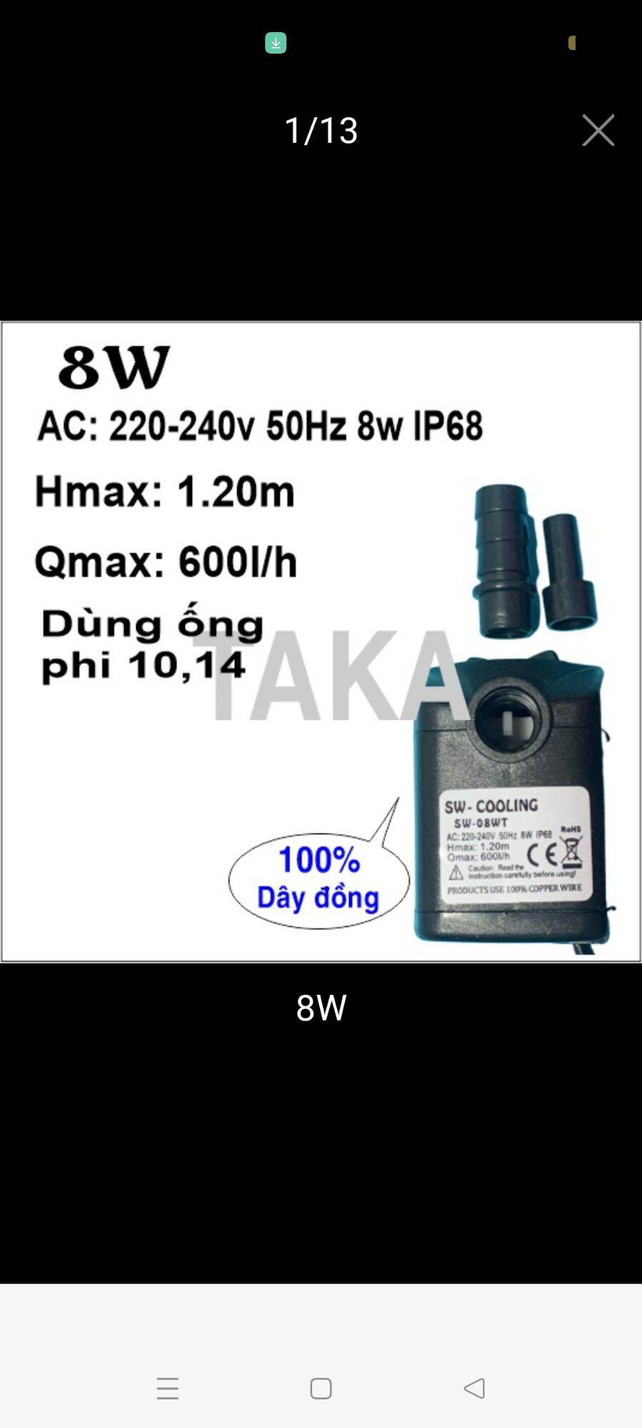Máy Bơm Chìm Mini 4W 8W 13W 16W 18W 25W - 220V, Máy Bơm Quạt Điều Hoà Hơi Nước, Máy Bơm Mini Bể Cá Cảnh, máy bơm nước bể cá, máy bơm hòn non bộ, bơm chìm hồ cá.