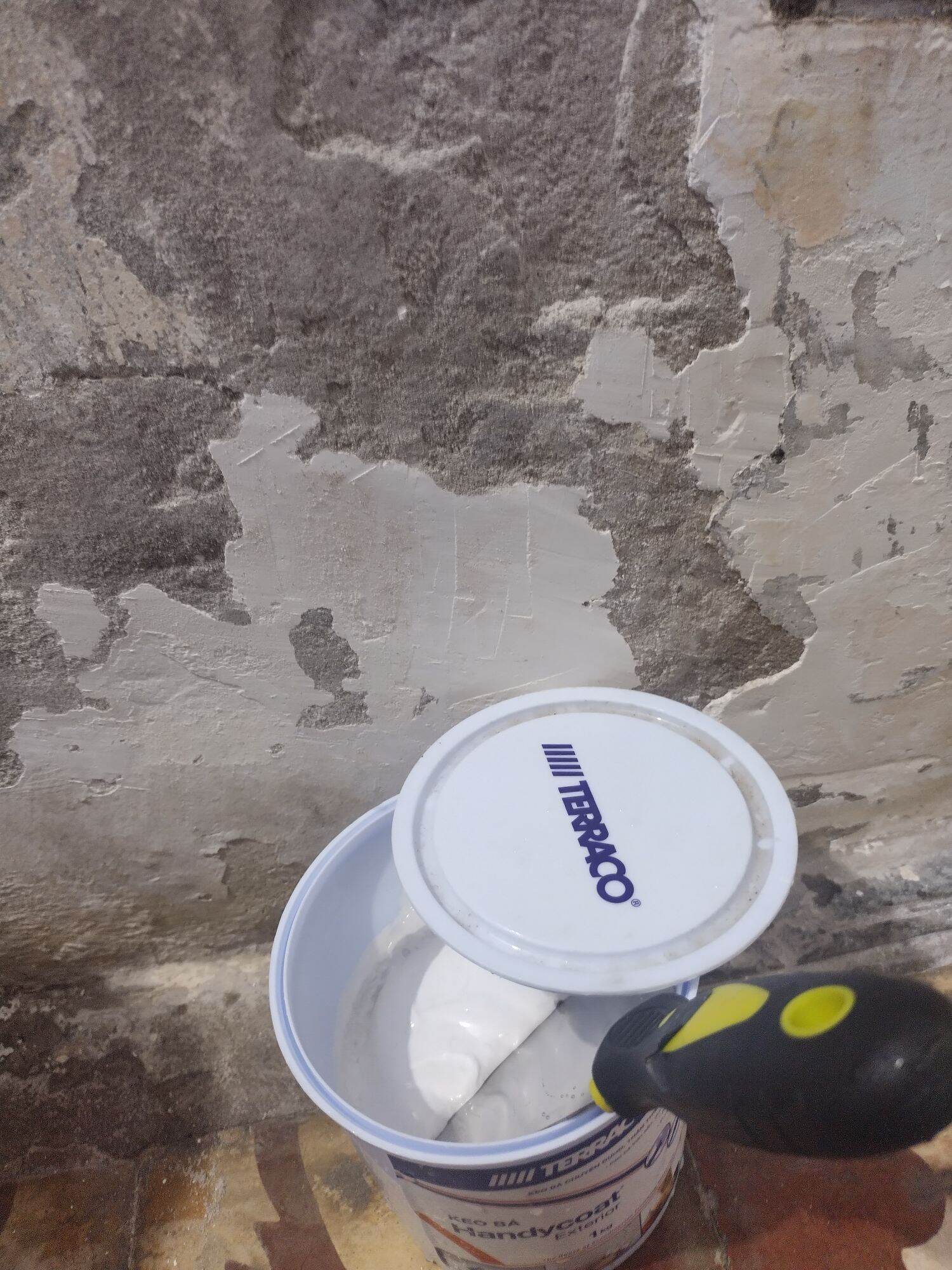 Keo bả xử lý tường ẩm mốc, mục nát, vôi hoá, muối hoá Terraco -5kg