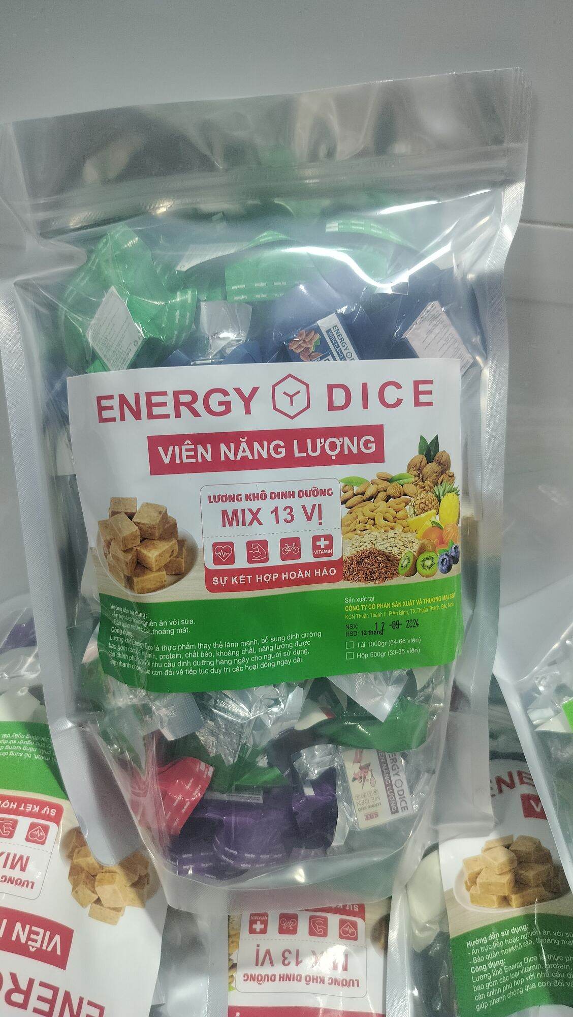 Bịch 1kg Lương khô đủ 13 vị dinh dưỡng thương hiệu SBT