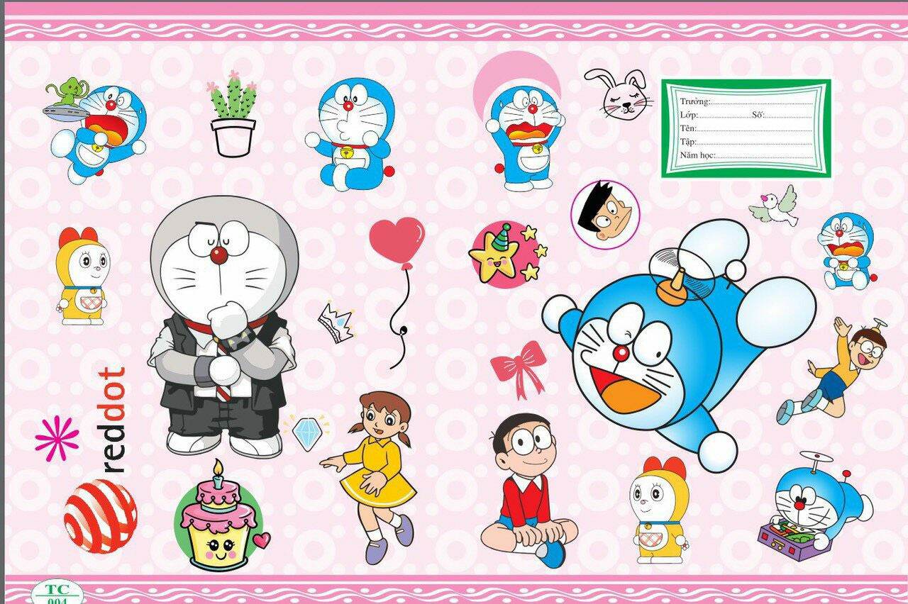 [MUA 2 GIẢM 5%][HCM]3 xấp (30 tờ) bao tập giấy lụa mẫu panda/doraemon