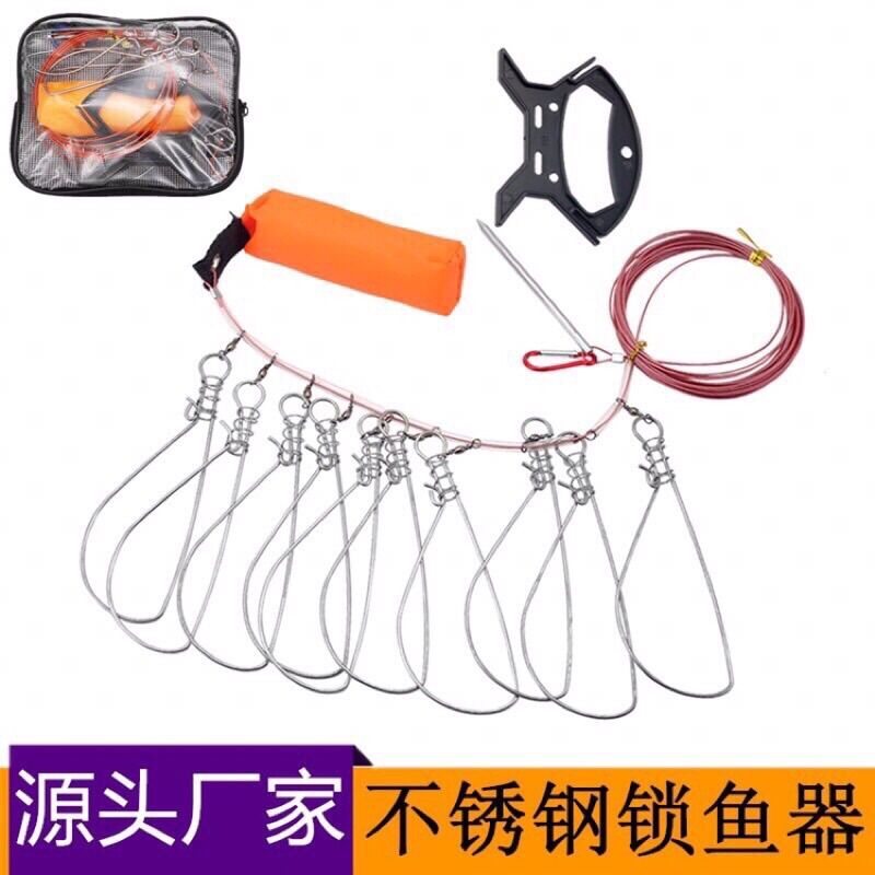 Dây xích inox mang cá loại 5,10 móc bền bỉ_gaukunshop