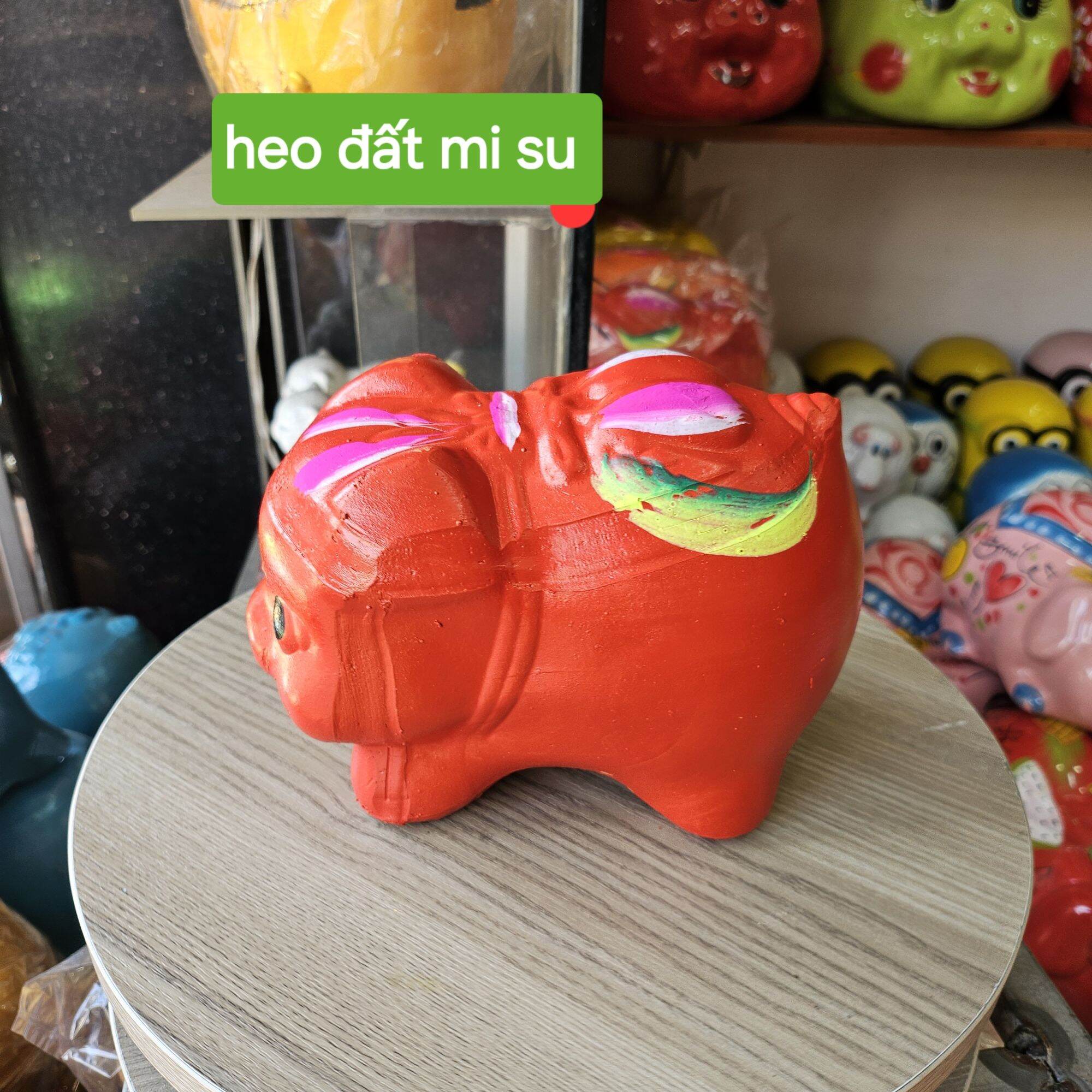heo đất tiết kiệm HEO ĐẤT TRUYỀN THỐNG MÀU ĐỎ SIZE [TRUNG-LỠ- ĐẠI]
