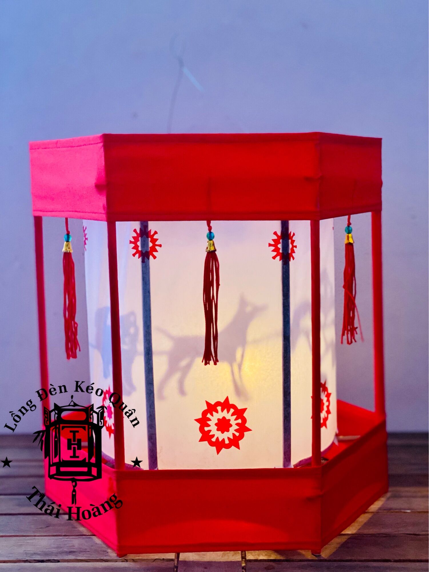 [HCM]Đèn kéo quân( dùng nến)chiều cao 30cm Tre vải và giấy gió