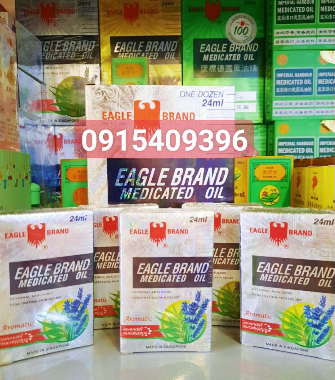 DẦU GIÓ CON Ó TRẮNG LAVENDER HÃNG EAGLE BRAND 24ML SINGAPORE