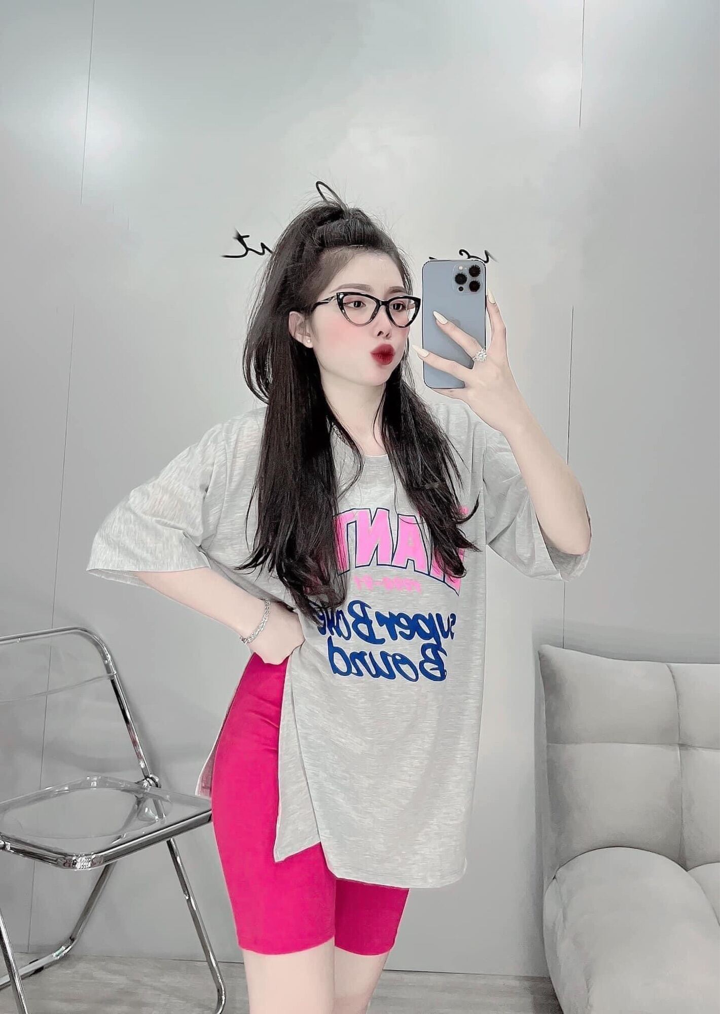 Set áo vạt dài quần ngố giá rẻ
