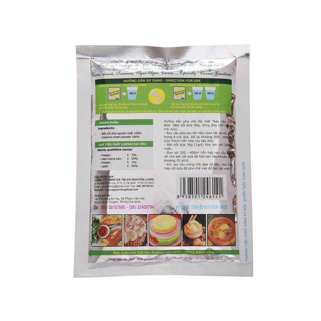 Bột nước cốt dừa Dragon (Độ Béo 55%) 50gr