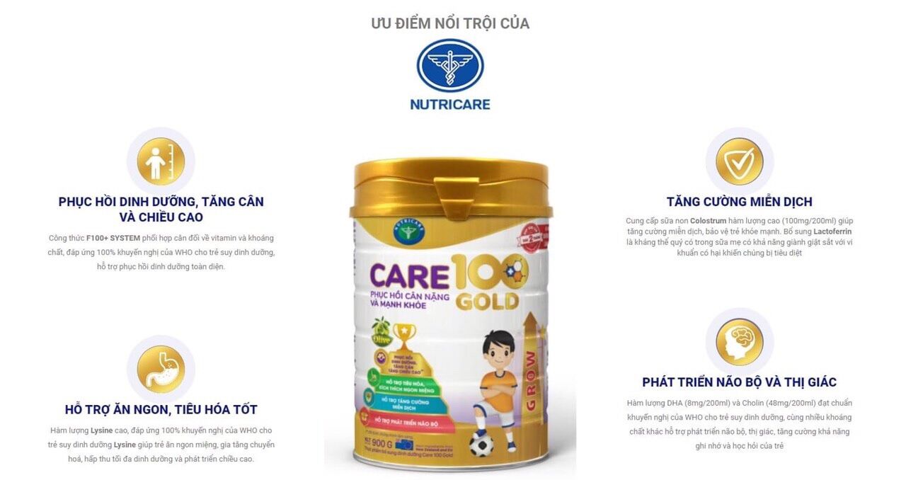 Sữa care 100 gold 900g (date mới nhất)