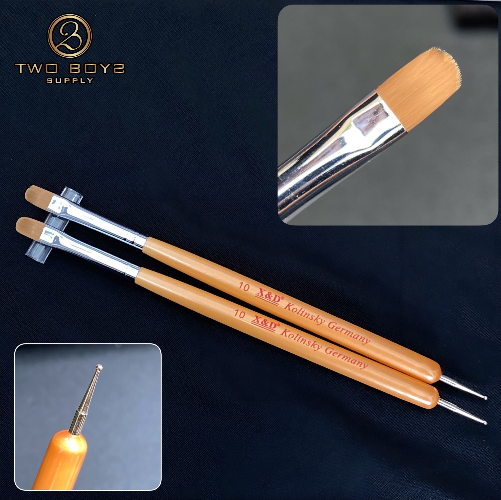Cọ fench móng 2 đầu kolinsky lông chồn thật