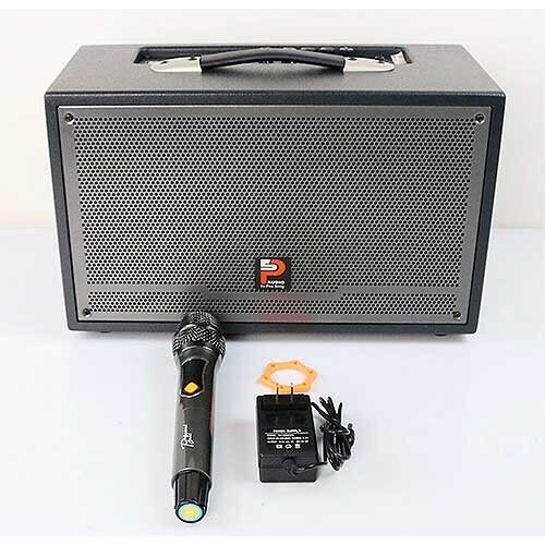 Loa karaoke xách tay Prosing W8 Silver-E (Bass 20cm, 100W, Kèm micro, Pin 3-6h)