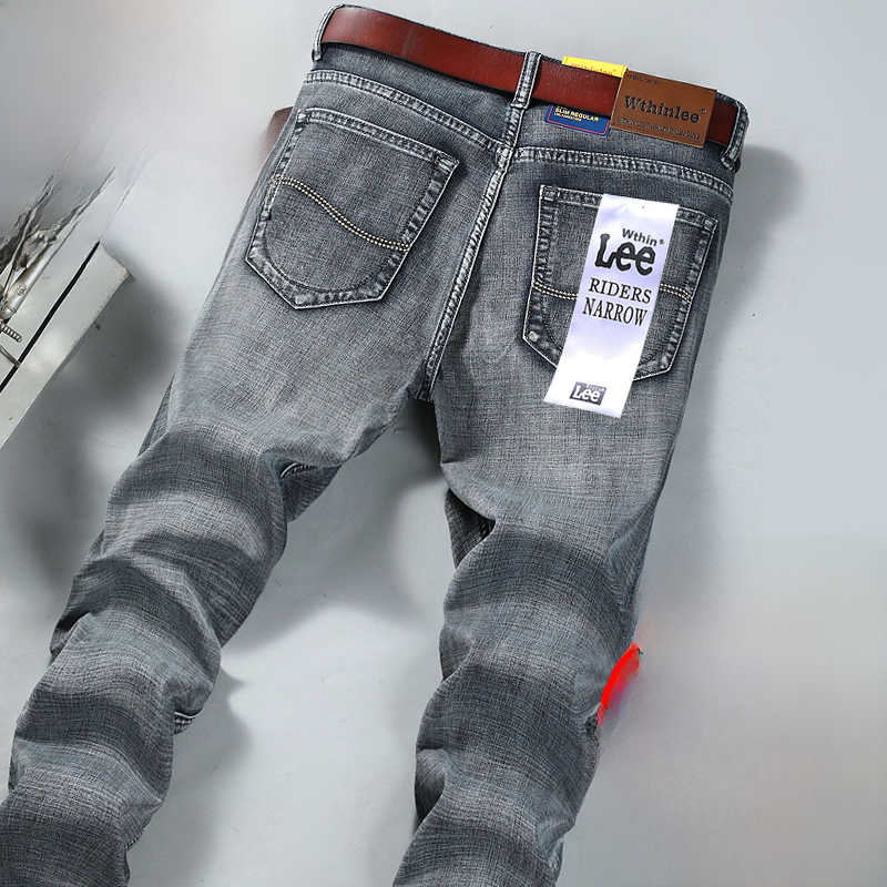 Quần Jeans Nam Ôm Vừa Vặn Ống Thẳng Màu SMOKE Quần Dài Thường Ngày Thời Trang Mùa Thu Mới Về Quần Jeans Denim Cạp Trung