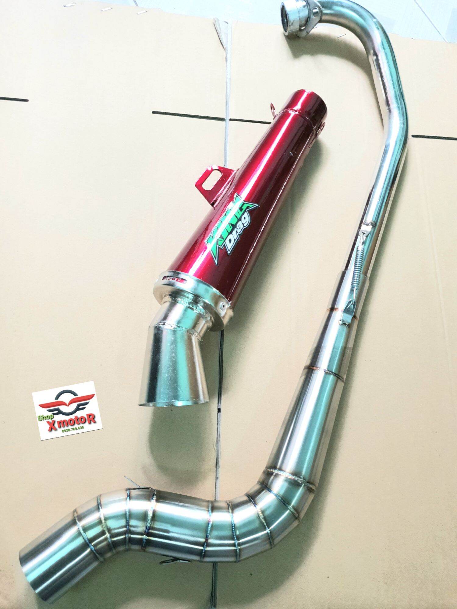 Pô KING DRAG cổ NLK gắn Exciter winer sonic raider satria gsx wave dream sirius jupiter axelo