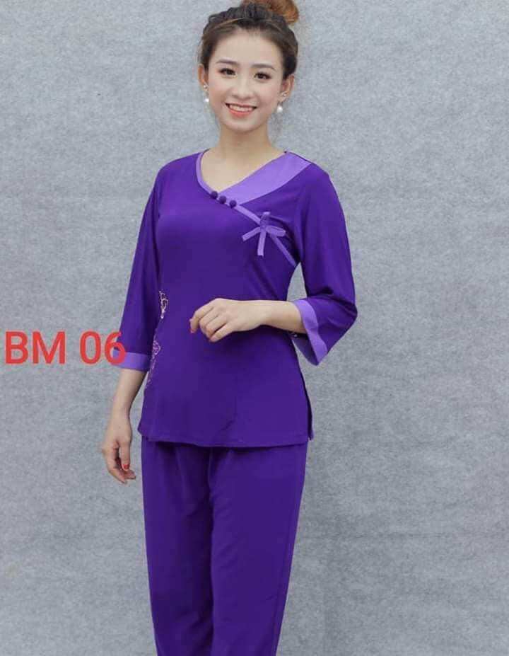 Đồ Lam Đi Chùa# - mẫu tim nơ _ Vải #Thun co giãn