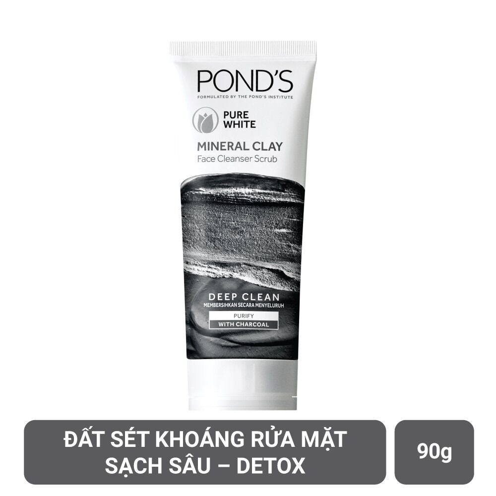 Sữa rửa mặt pond's đất sét khoáng detox dạng hạt