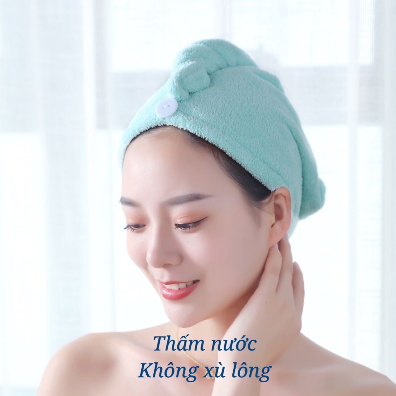 Khăn Quấn Ủ Tóc Lau Khô, khăn dùng gội đầu, ủ tóc