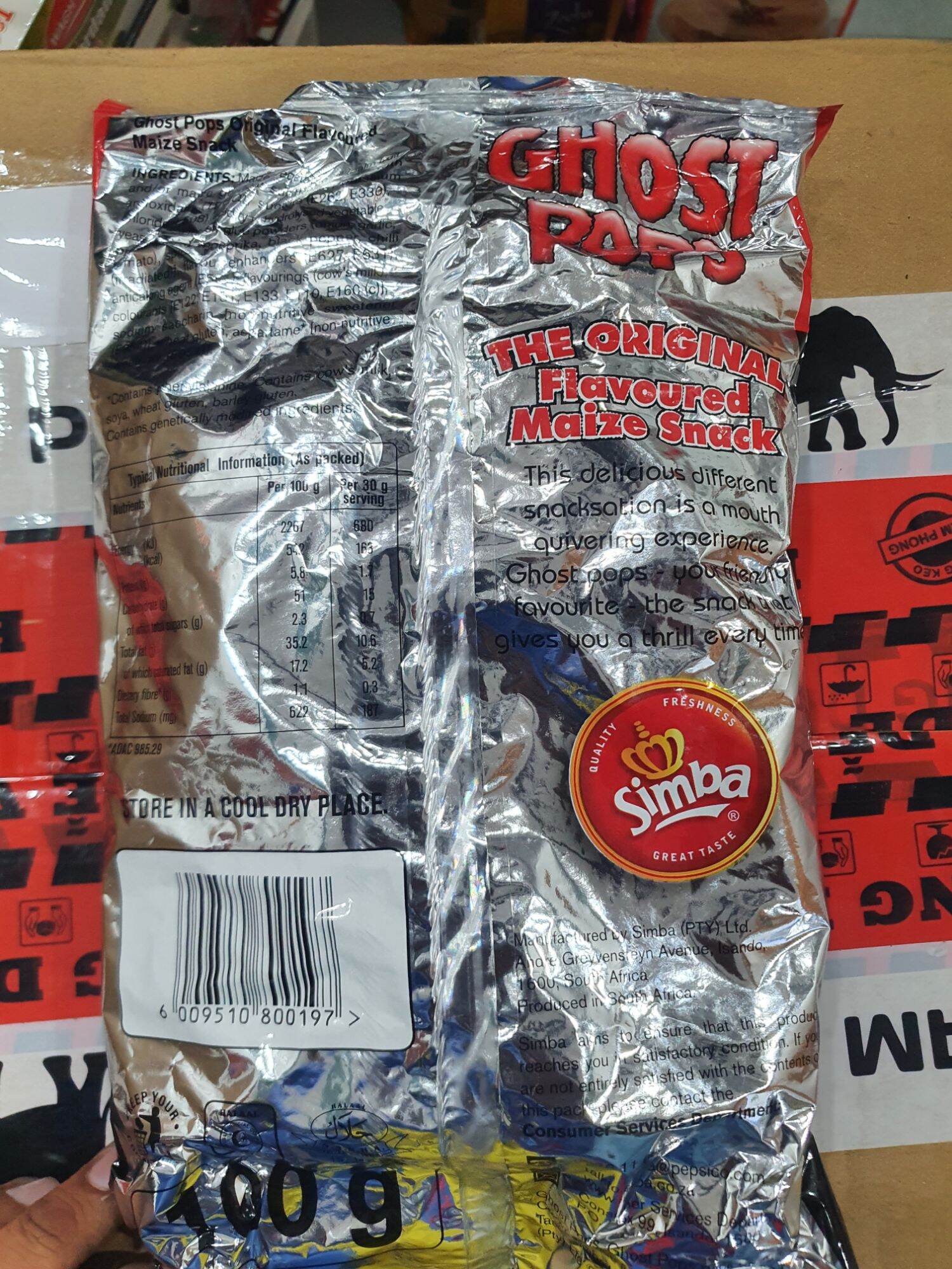 Ghost Pops Simba 100g Flavoured Maize Snack