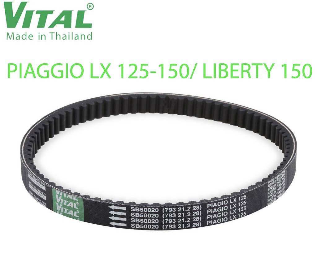 Dây curoa vespa lx 2v, liberty 2v, beverly hãng vital nhập zin thailand
