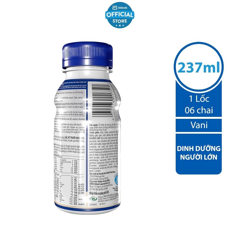 Lốc 6 Chai Sữa Nước Ensure Gold Vigor 237ml