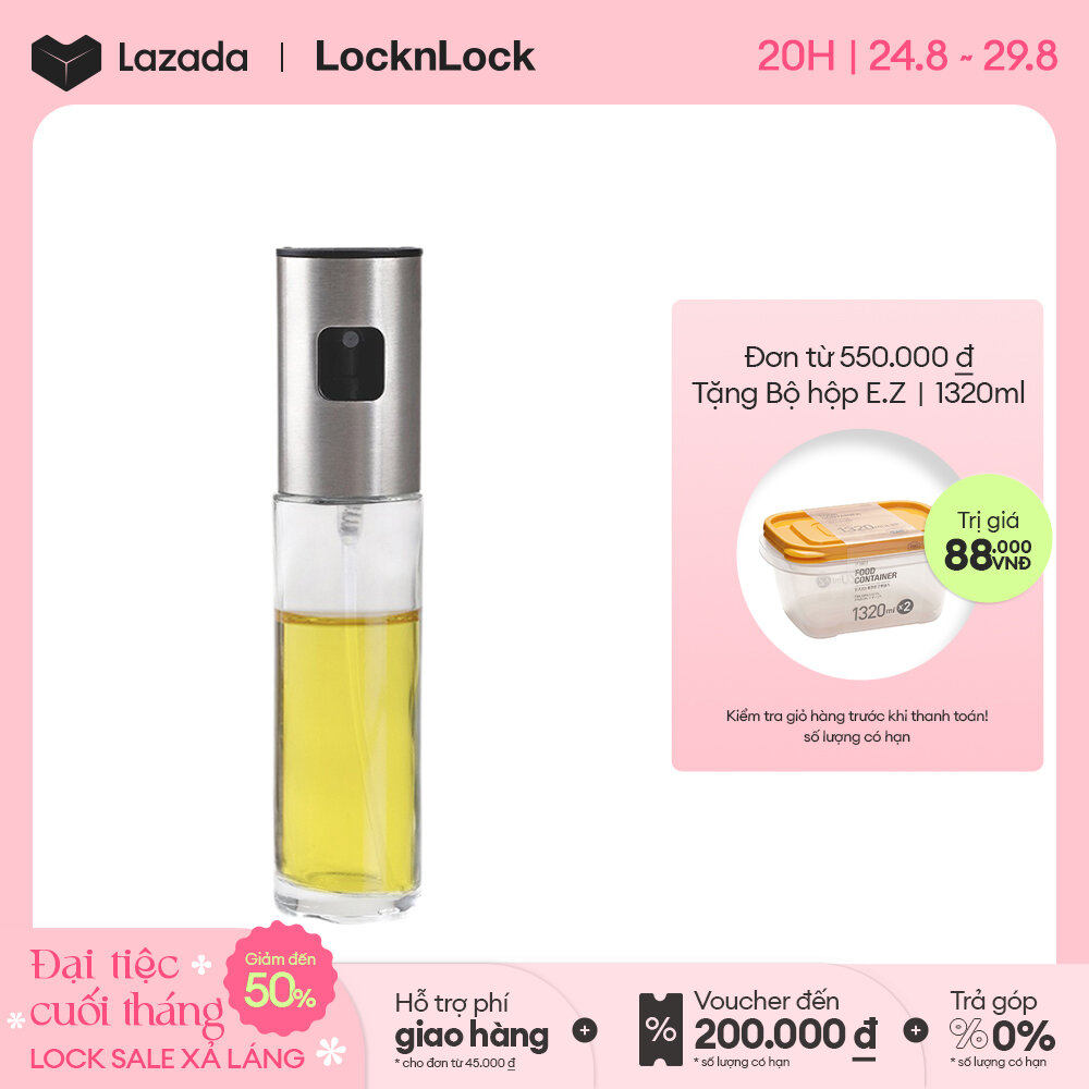 Bình xịt dầu ăn kèm phễu và cọ rửa Lock&Lock 100ml - CKO109