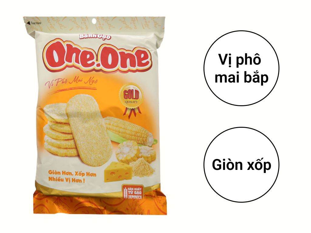 3 gói bánh gạo One One phô mai 118g