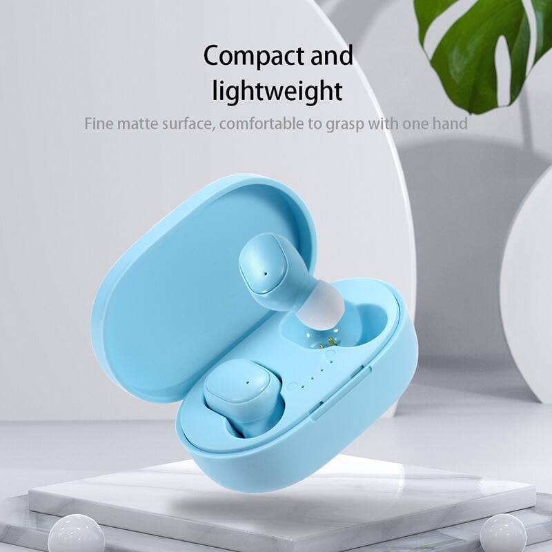 Macaron Xanh Dương A6sHeadset Không Dây Hai Tai Tws5.0 Thể Thao Tai Nghe Bluetooth Di Động Trong-Tai Nghe Nhét Tai Bluetooth