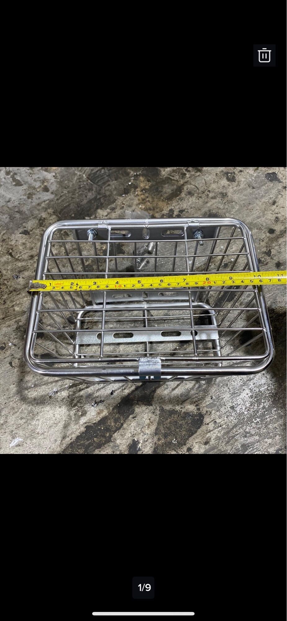 rổ inox gắn xe máy size 26x20x13cm