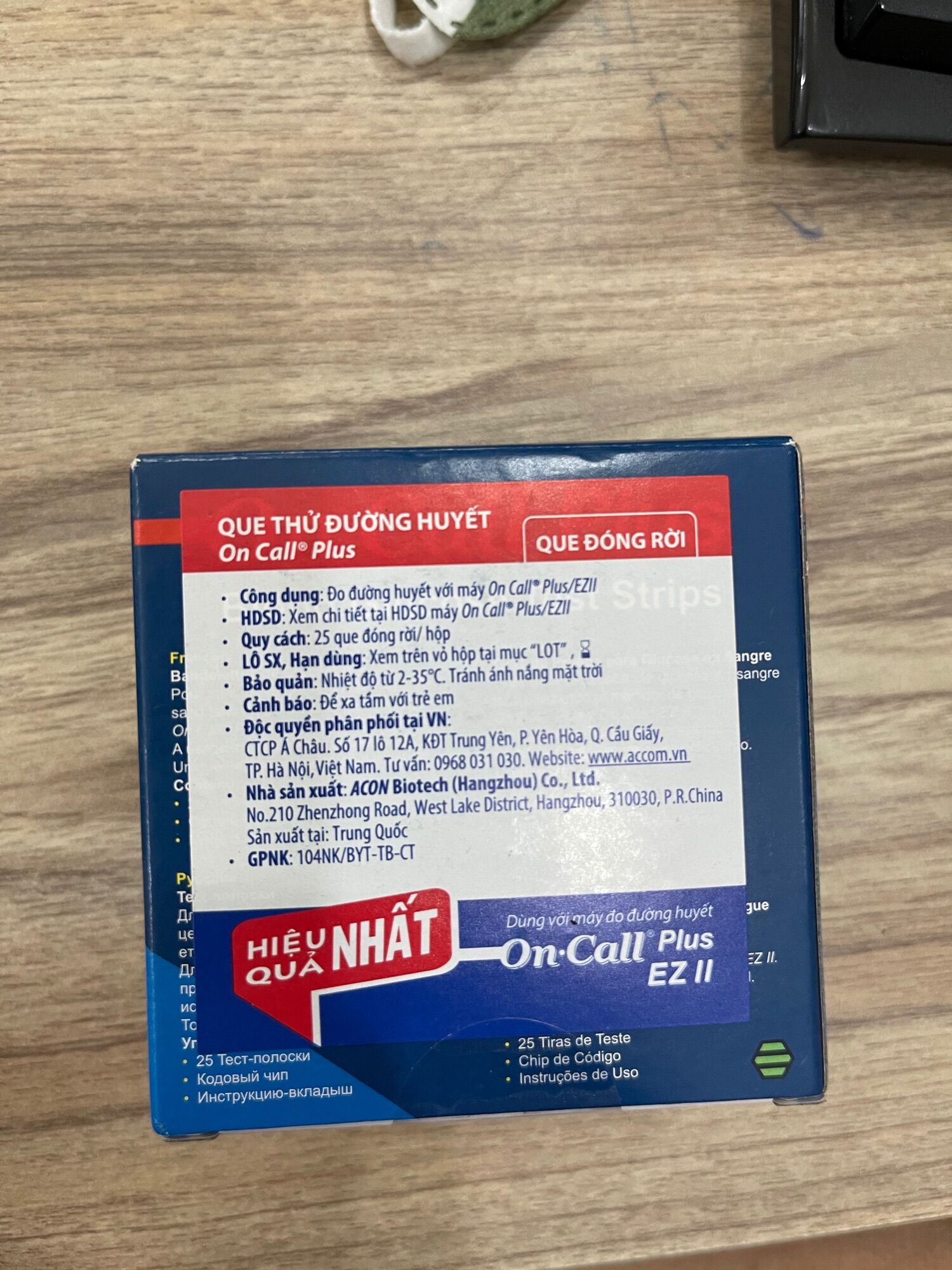 [HCM]Que Thử Đường Huyết On Call Plus Hộp 25 Que