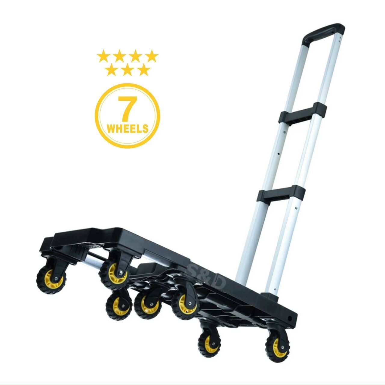 Xe đẩy hàng 7 bánh siêu gập gọn