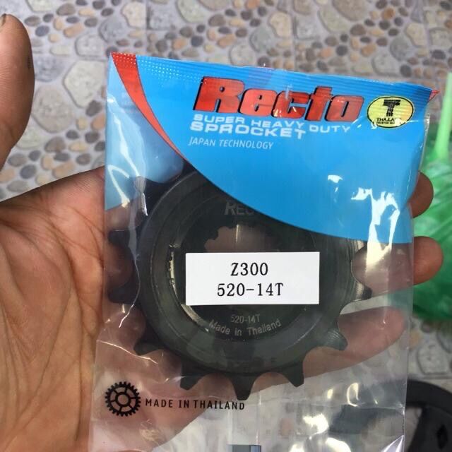 Nhông Dĩa Kawasaki Ninja 300 - Z300 + Yamaha R3 - MT03 Size 14T - 42T 43T Chuẩn 520 Thương Hiệu Recto Thailand
