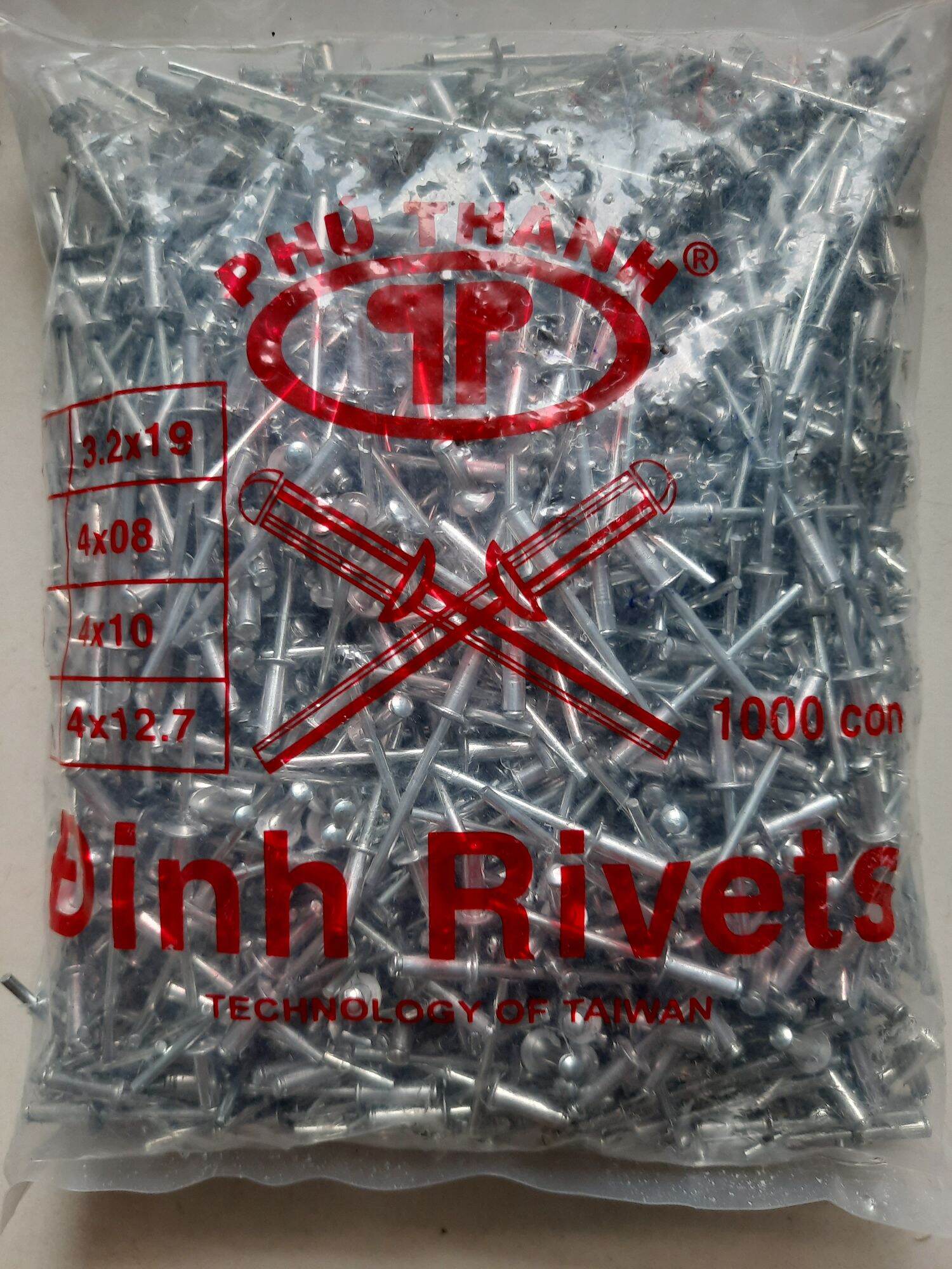 Đinh rive - đinh rút 3,2x10, 3,2x12, 4x10, 4x12 50g