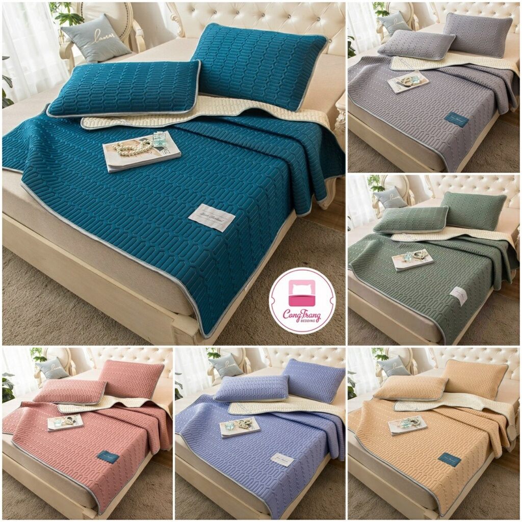 Chiếu  điều hoà cao su non hàng HOT [tặng kèm 2 vỏ gồi ]