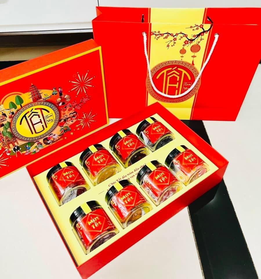 SET QUÀ TẾT SUM VẦY VIP SANG CHẢNH 2 tầng, 8 hộp
