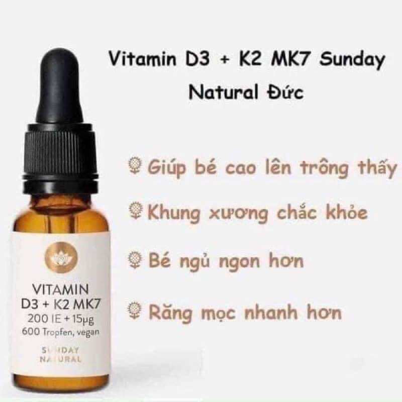 Vitamin D3 + K2 Đức cho bé