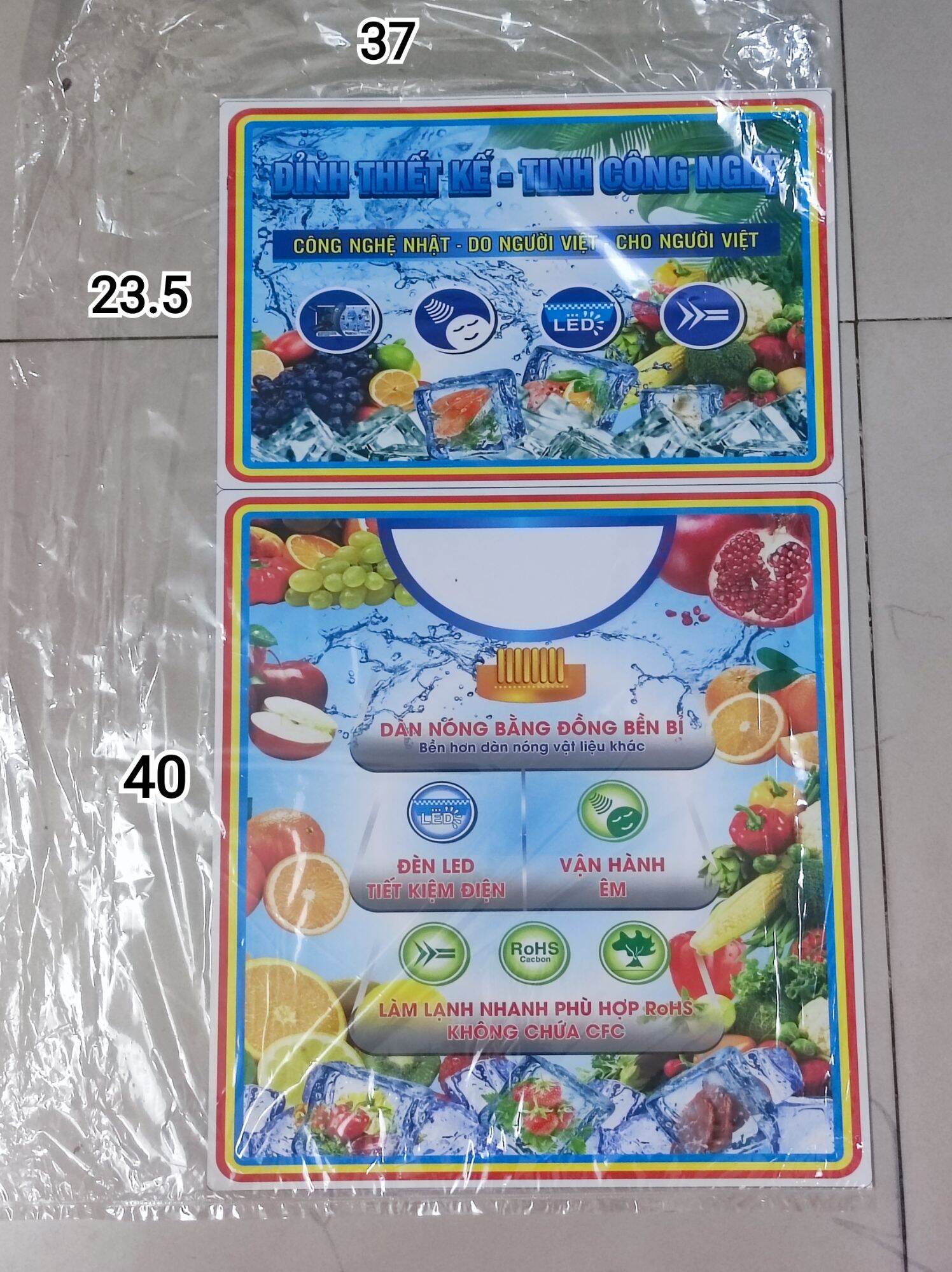 Combo 10 tem dán tủ lạnh không ghi thương hiệu