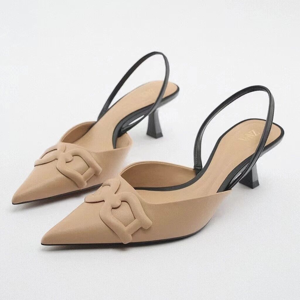 Giày Slingback zara da thật