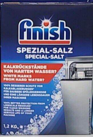 Muối rửa bát finish loại 1.2kg - muối làm mềm nước finish dùng cho máy rửa bát chén ly, muối rửa chén finish muối ly cốc