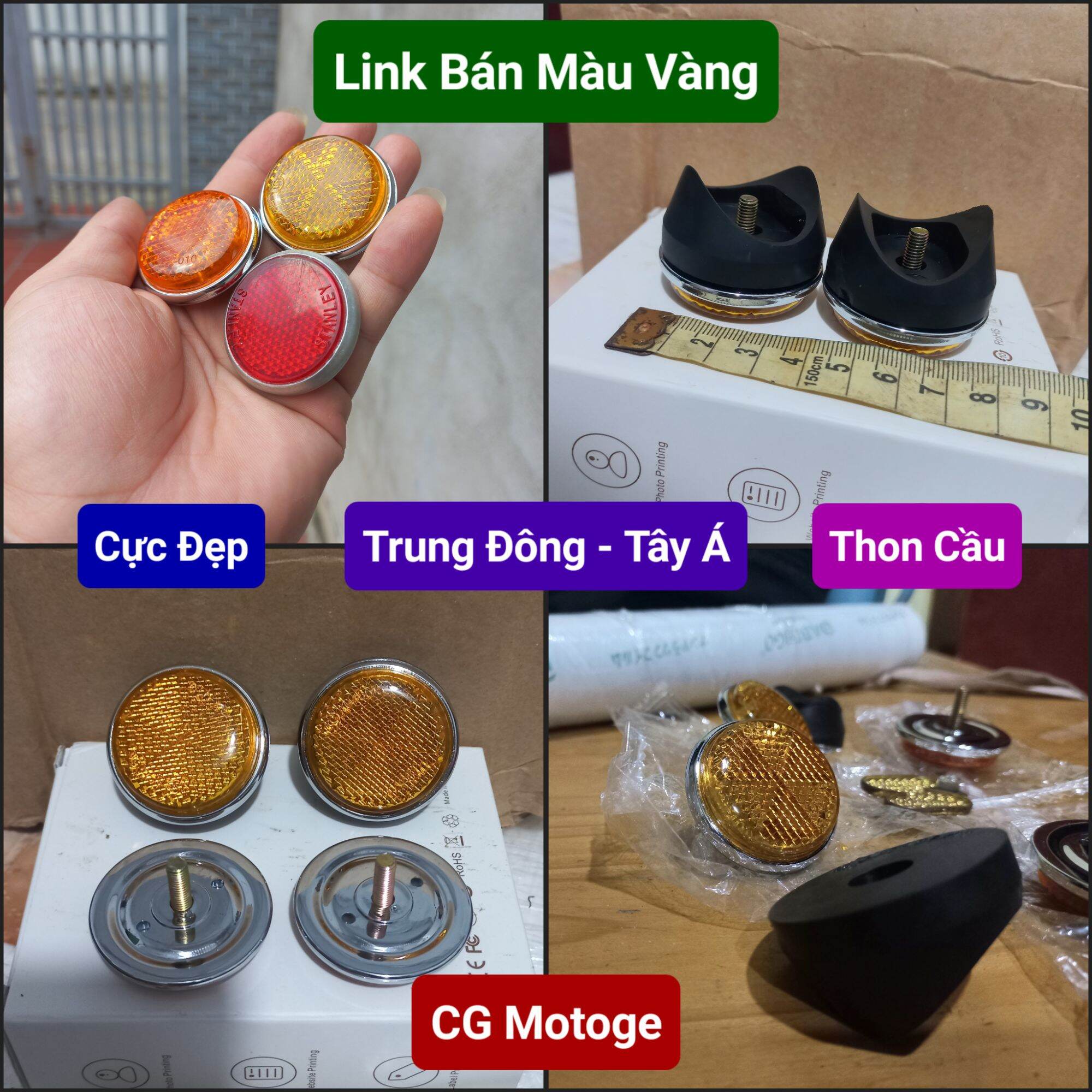 Mắt mèo phản quang cực gắt, cực đẹp xe moto cl70, cd, cg125, cb125, dax, chaly