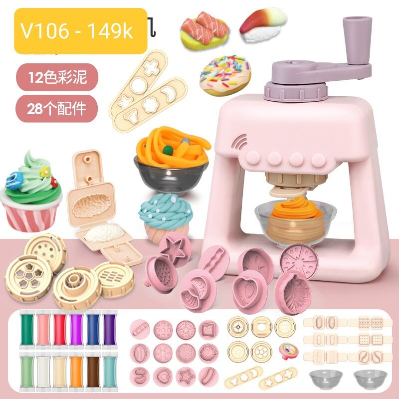 Bộ đồ chơi đất nặn làm bánh, mỳ, kem