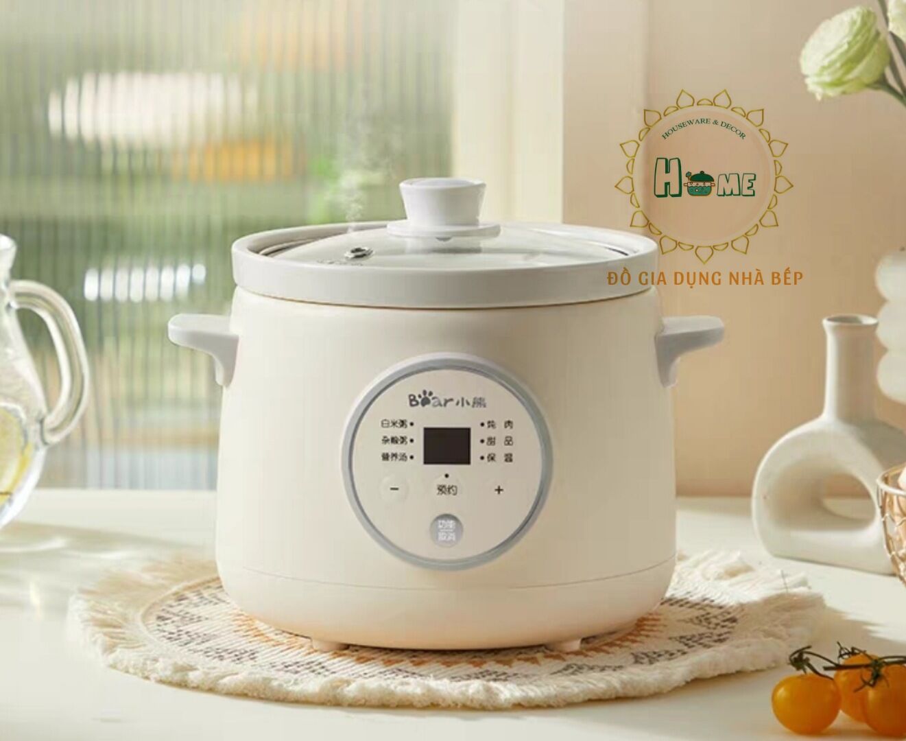 NỒI NẤU CHẬM BEAR 1.5L [Hàng sẵn mới về]