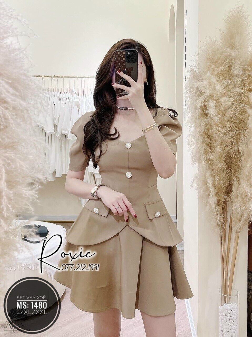 [ Ảnh thật ] 55-90kg Bigsize ĐẦM XOÈ PEPLUM (MS1480)
