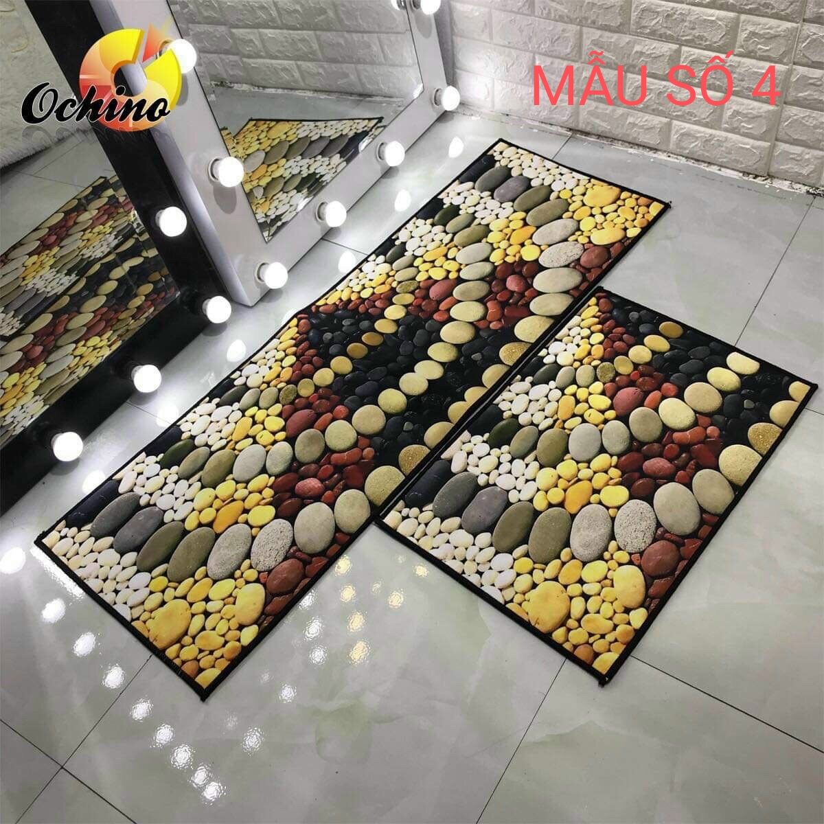 2 THẢM 3D TRẢI SÀN BẾP CHỐNG TRƠN TRƯỢT SIÊU THẤM ( GIAO MẪU NGẪU NHIÊN)