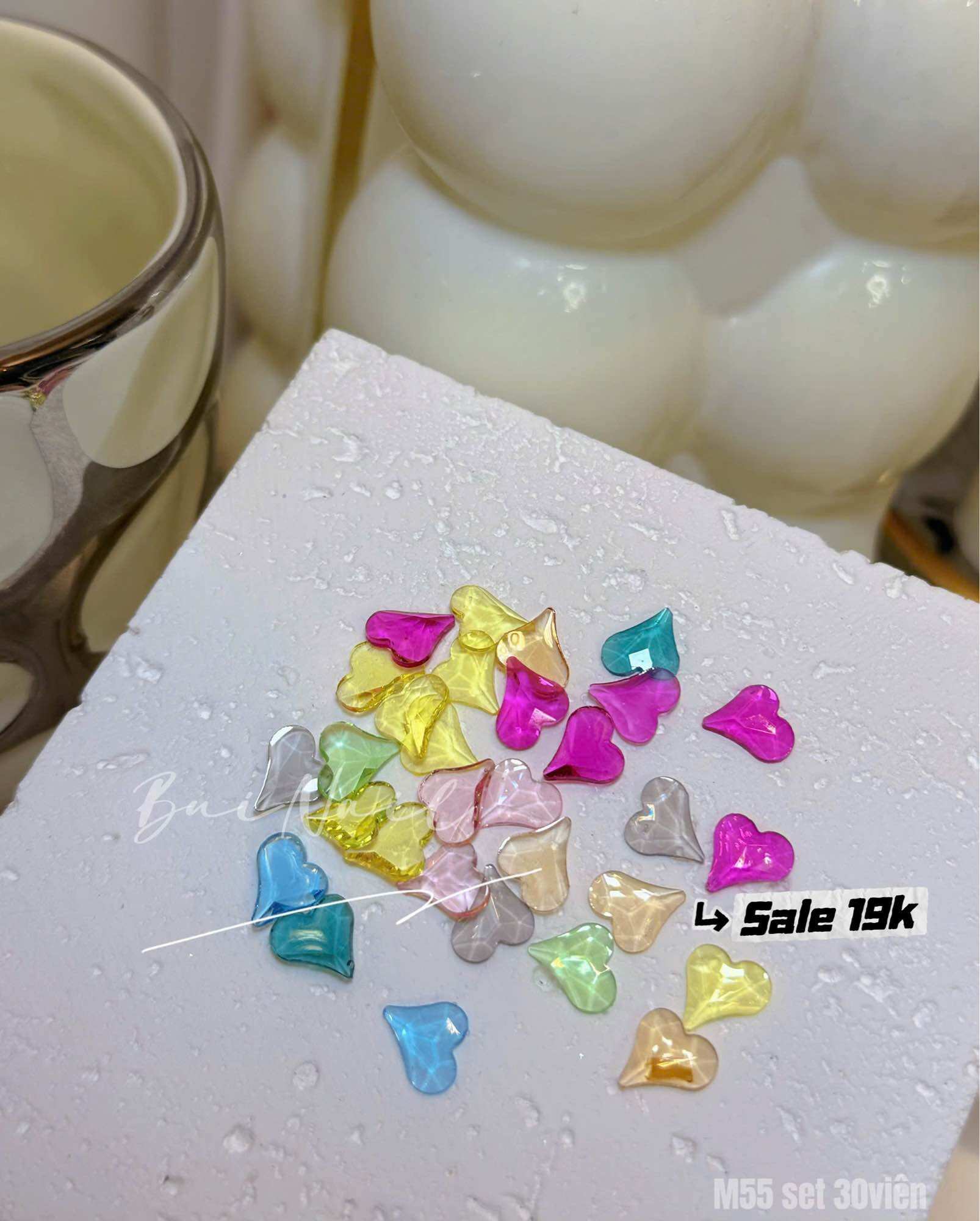 CHARM TIM TRONG SUỐT MÀU M55 30Viên