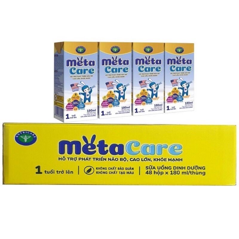 (Date 11/2024) Thùng Sữa bột pha sẳn Metacare 180ml
