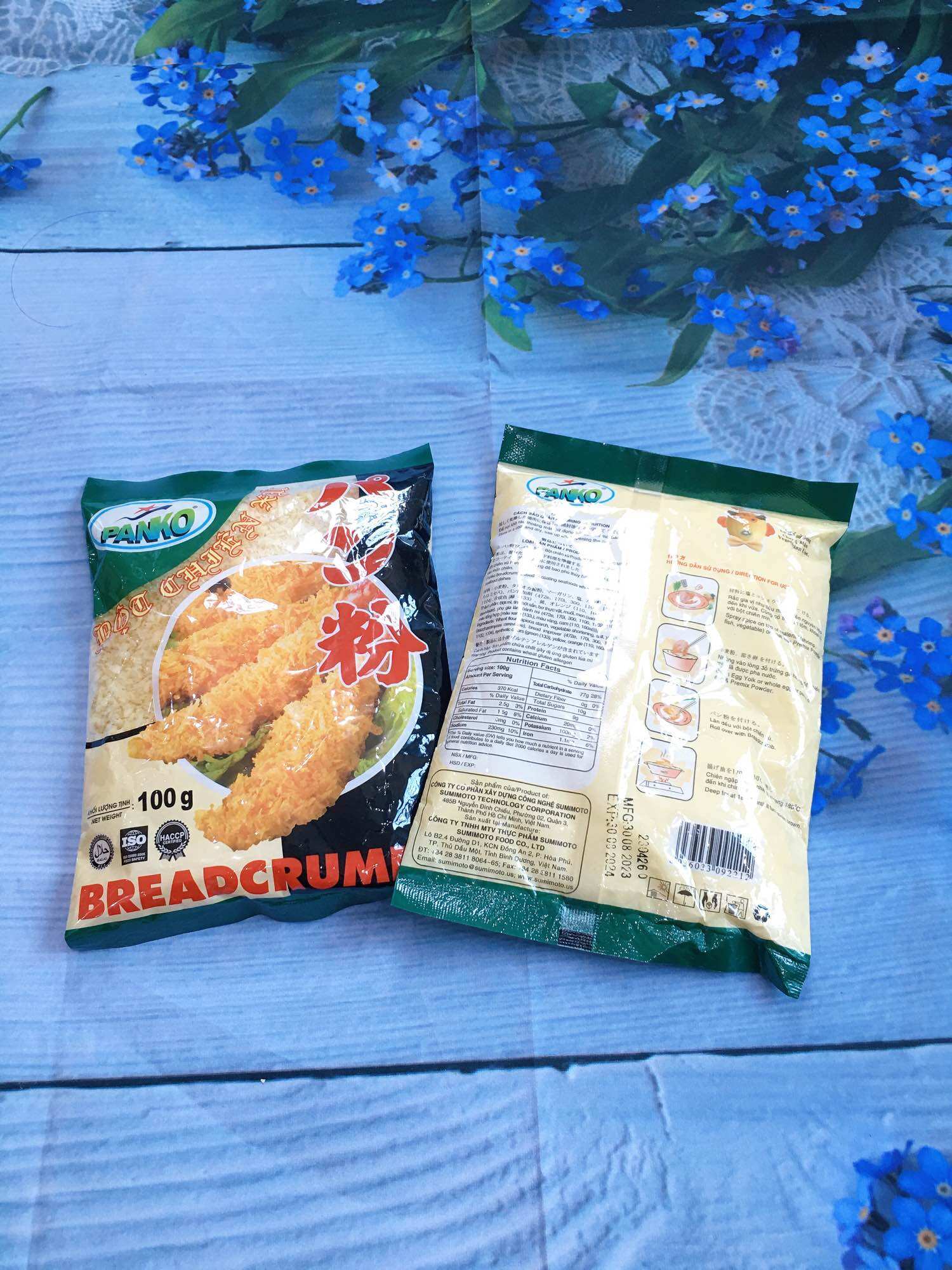 Bột chiên xù Panko vàng gói 100g